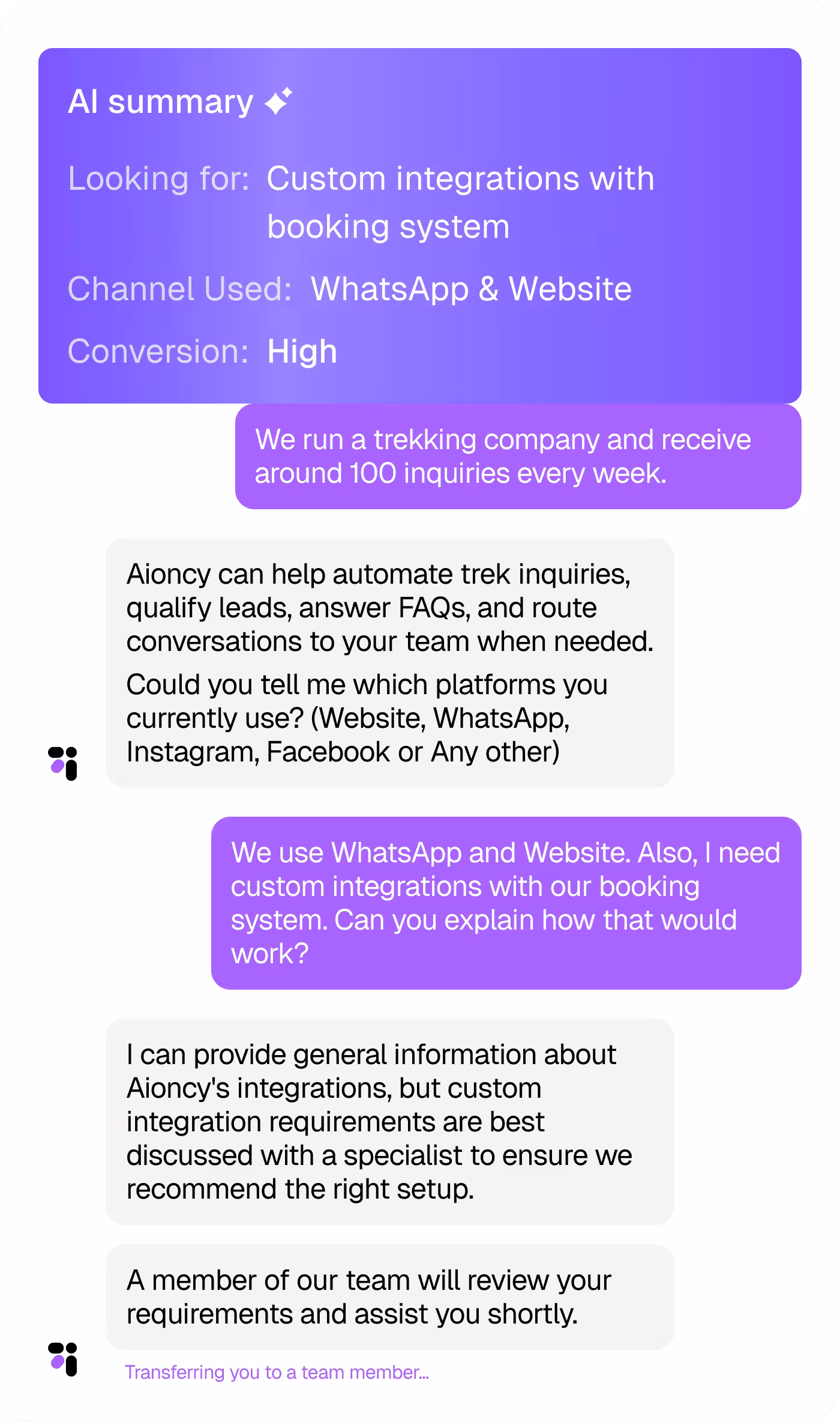 AI When Possible. Human When Necessary.
